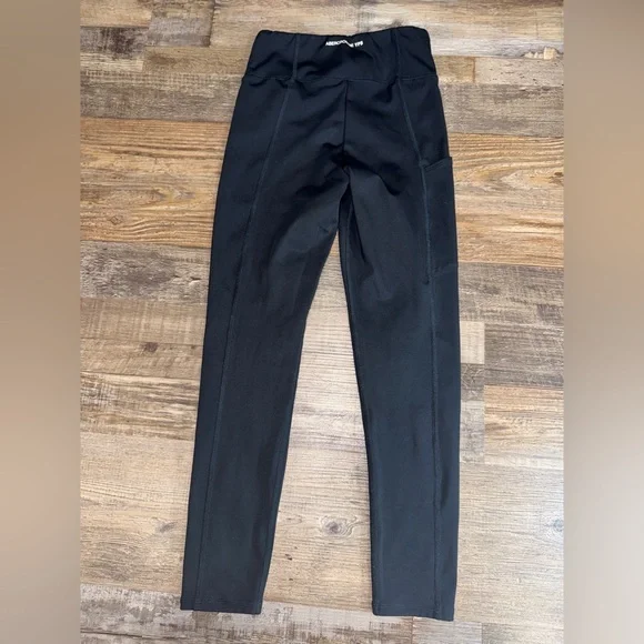 YPB Abercrombie Kids Black Leggings 9/10 Athletic 4 Way Stretch Pockets - Picture 5 of 5